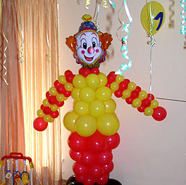 Клоун из шаров для украшения детского праздника