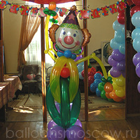 клоун из воздушных шаров на детский праздник